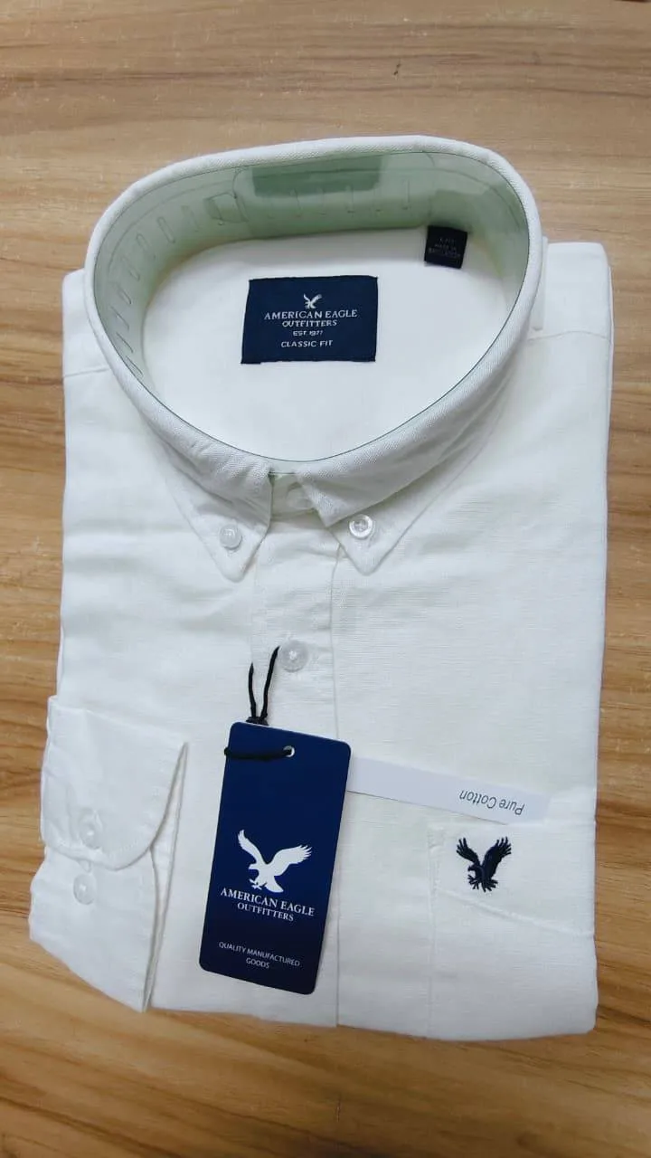 American Eagle Men’s Classic Fit Long Sleeve Cotton Shirt |. Master Copy thumbnail 5