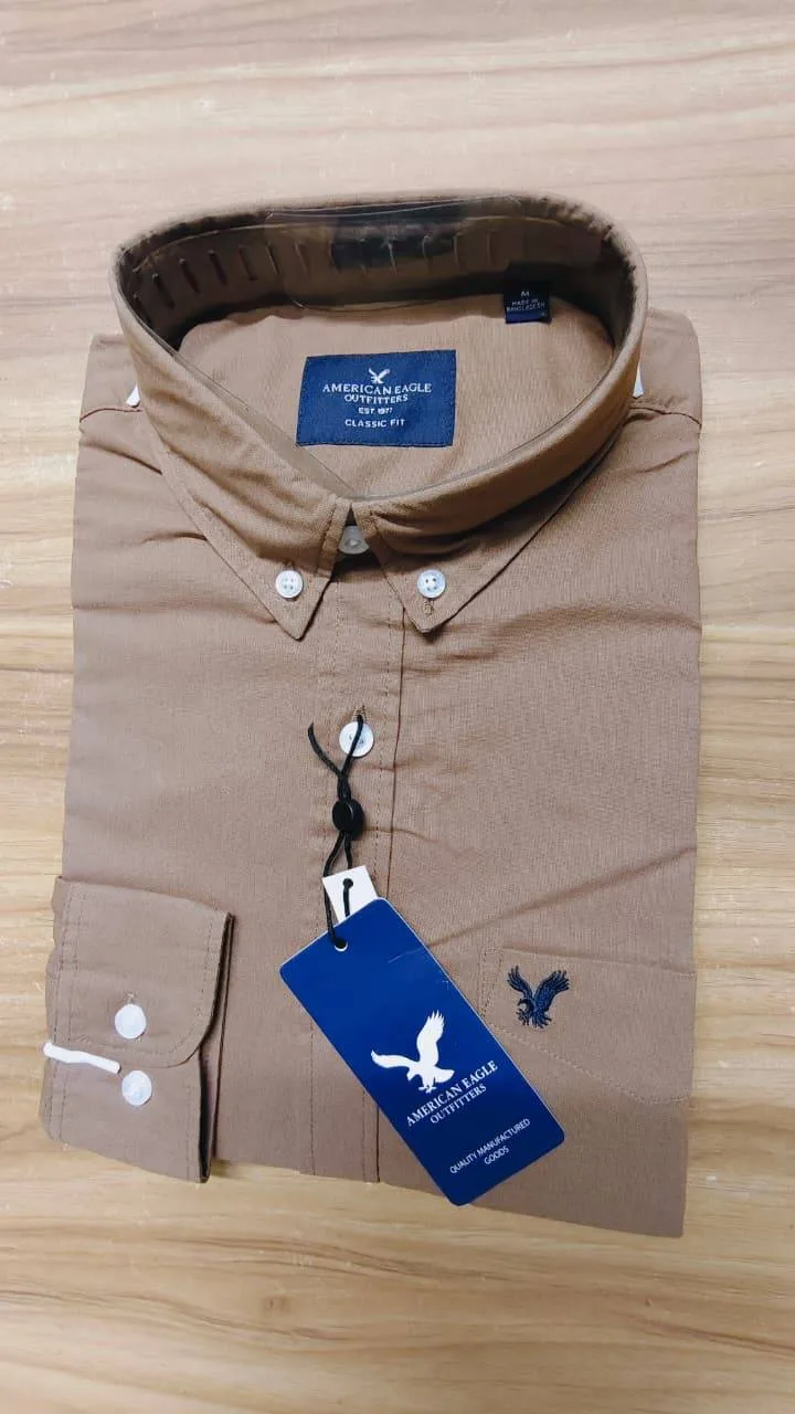 American Eagle Men’s Classic Fit Long Sleeve Cotton Shirt |. Master Copy thumbnail 6