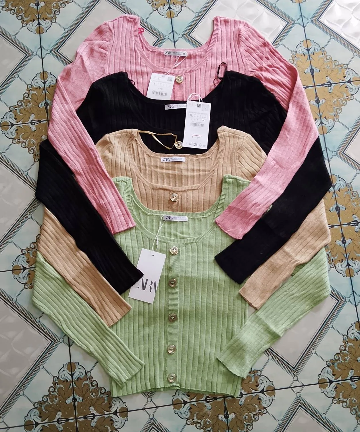 Zara Ladies’ Ribbed Knit Button Cardigan thumbnail 3
