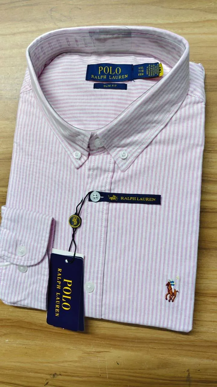Polo Ralph Lauren Men’s Slim Fit Striped Long Sleeve Shirt – Master Copy thumbnail 7