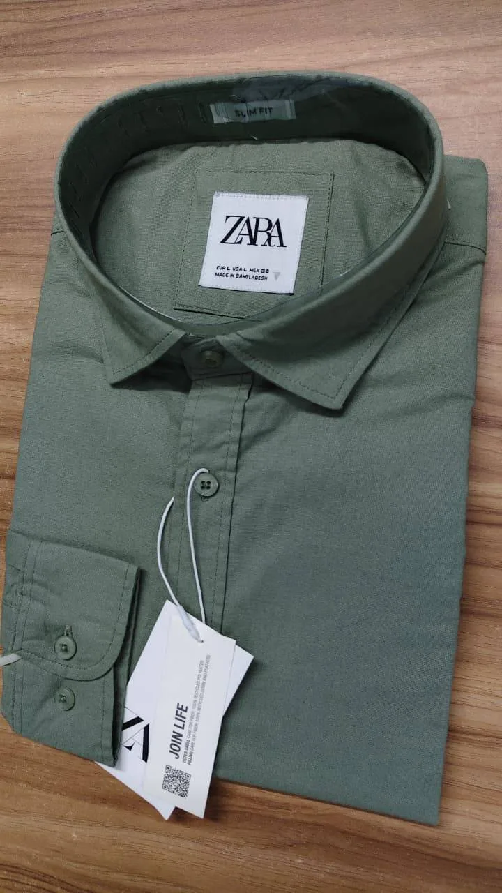 ZARA MAN Men’s Remi Cotton Slim Fit Long Sleeve Shirt thumbnail 4