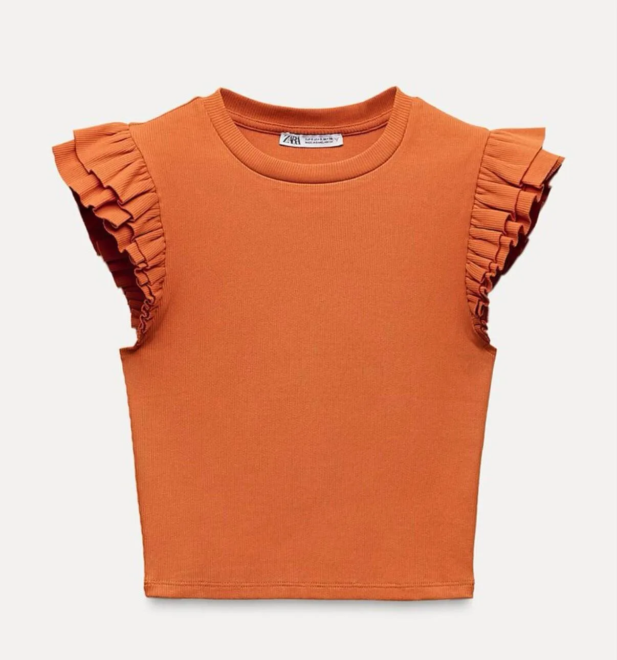 Ladies Ruffle Sleeve Crop Blouse thumbnail 5