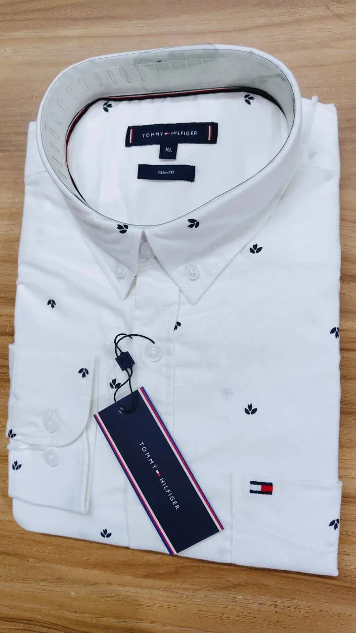 Tommy Hilfiger Men’s All-Over Print Oxford Stretch Shirt thumbnail 4