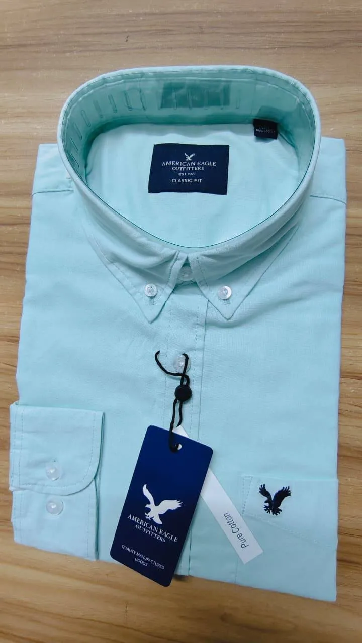 American Eagle Men’s Classic Fit Long Sleeve Cotton Shirt |. Master Copy thumbnail 7
