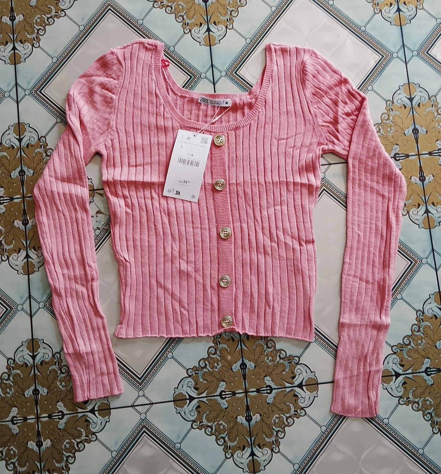 Zara Ladies’ Ribbed Knit Button Cardigan thumbnail 2