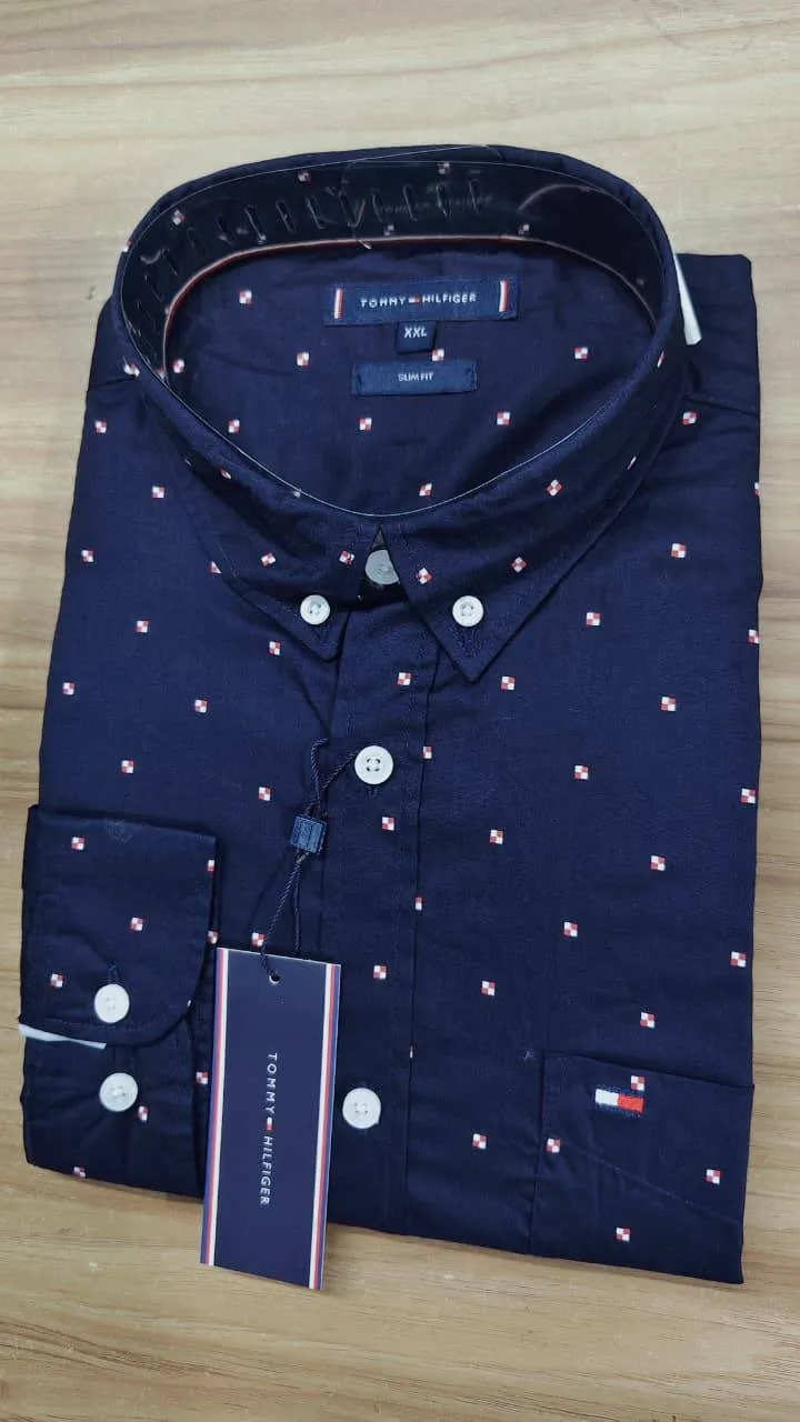 Tommy Hilfiger Men’s All-Over Print Oxford Stretch Shirt thumbnail 5