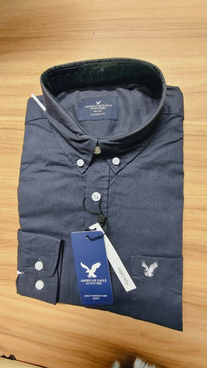 American Eagle Men’s Classic Fit Long Sleeve Cotton Shirt |. Master Copy thumbnail 10