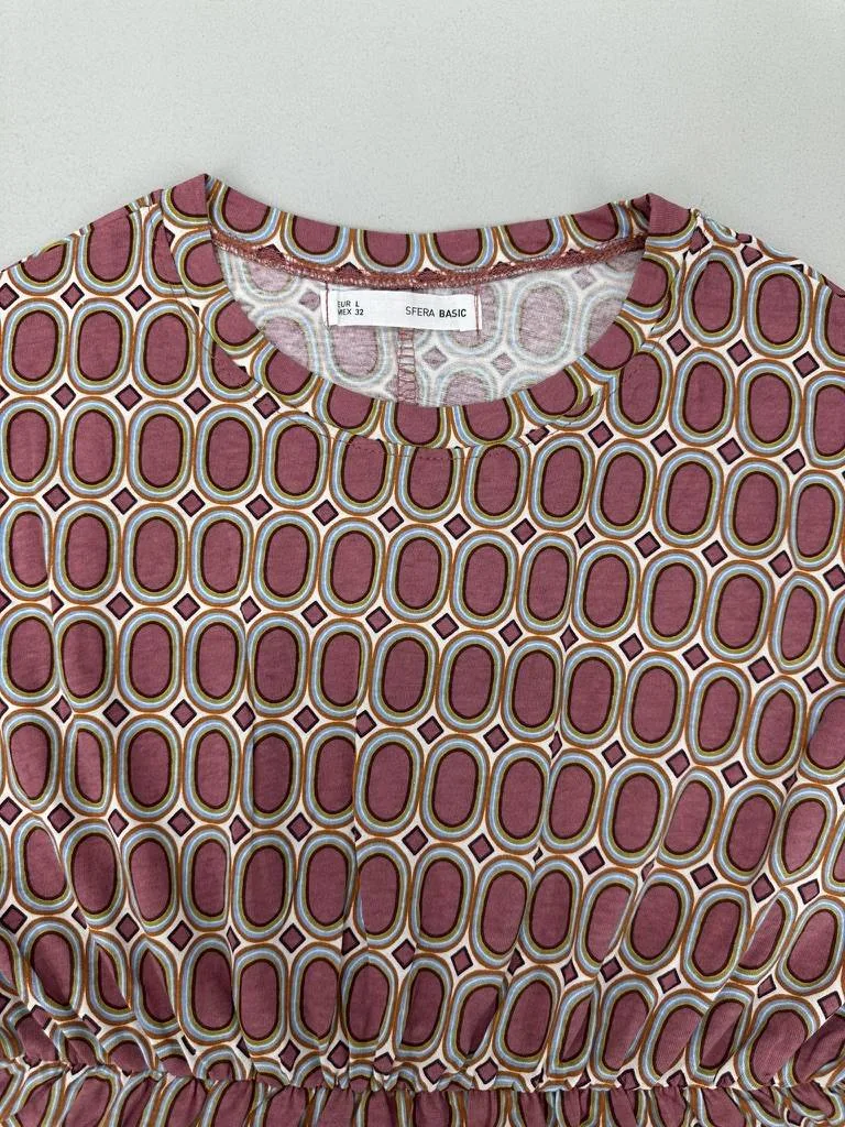 Sfera Basic Ladies Printed Elastic Waist Tunic Top thumbnail 5