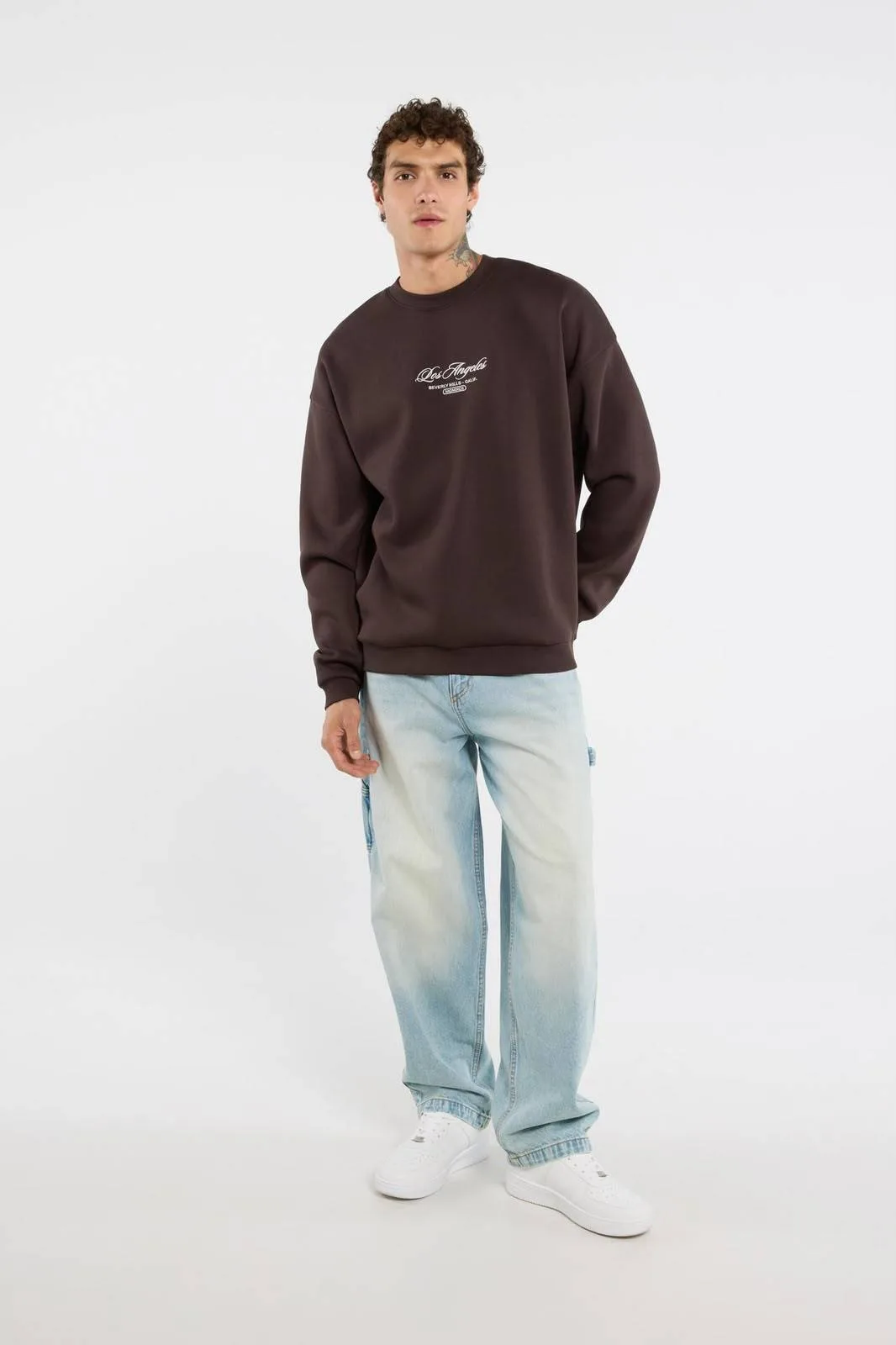 Men's FSBN Relaxed Fit Embroidered Crew Neck Sweatshirt thumbnail 6